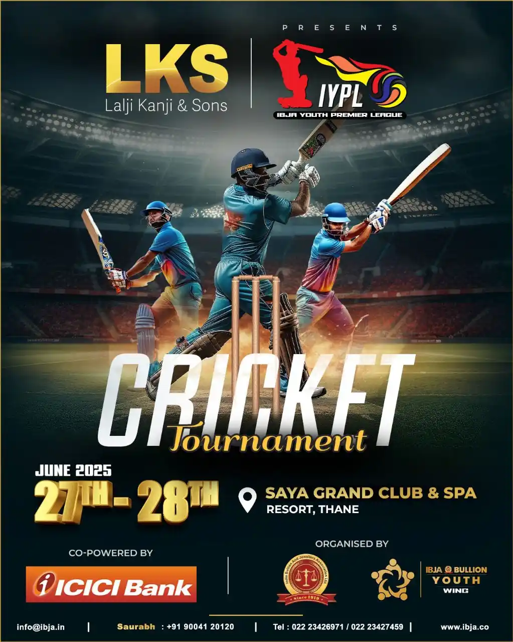 Image from India Bullion and Jewellers Association Ltd. (IBJA): 🏏🔥 Get Ready for the IBJA Youth Premier League 2025! 🔥🏏 🗓️ When:...