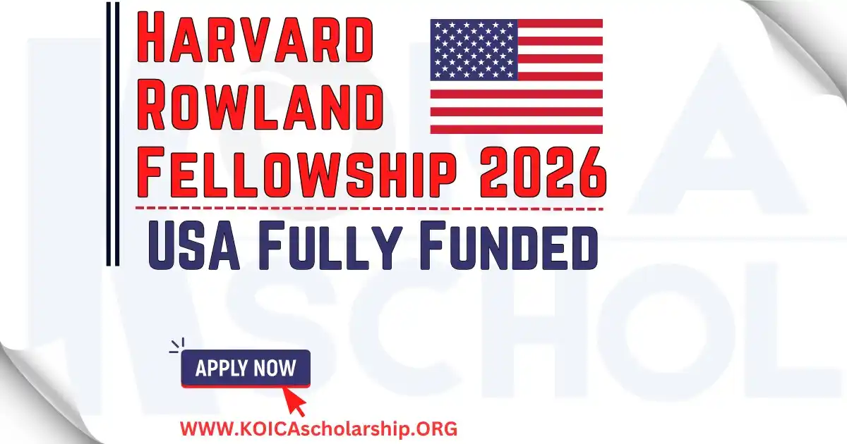 Image from Without IELTS: Harvard Rowland Fellowship in USA 2026: Fully Funded Apply Link: htt...