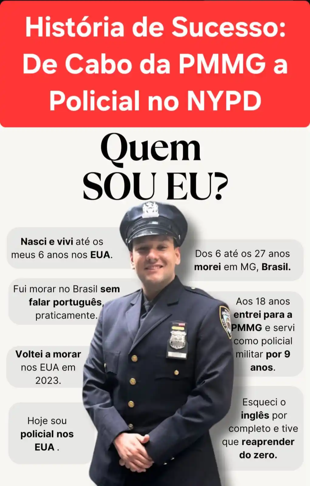 Image from Blog Da Renata Pimenta 🌶: História de Sucesso: De Cabo da PMMG a Policial no NYPD Mais uma hist...