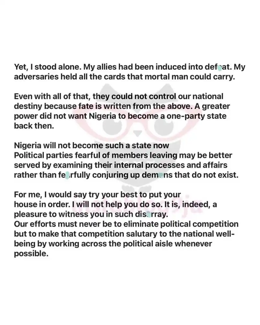Image from Instablog9ja Network: I’m Not Attempting to Turn Nigeria Into a One-Party State — President ...