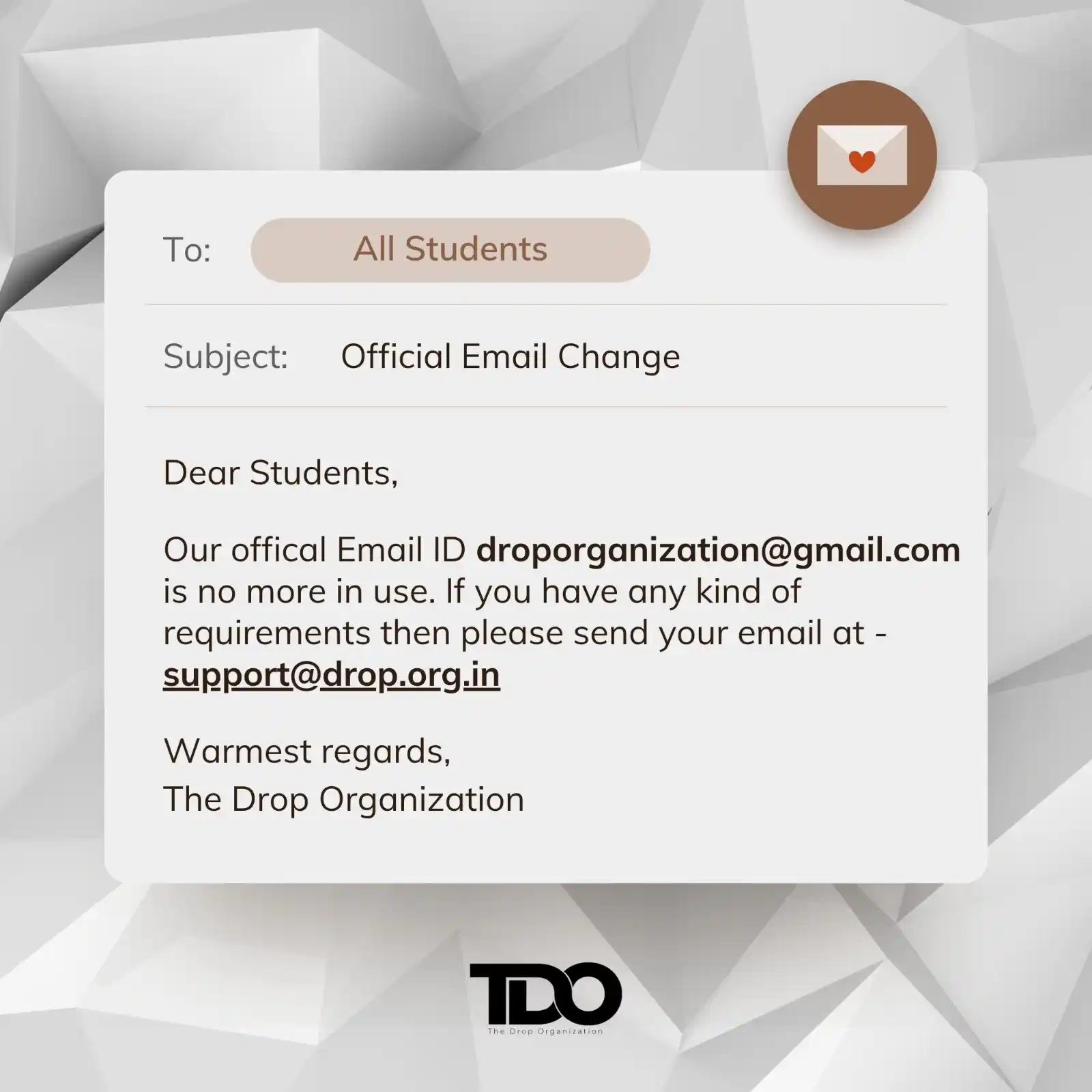 The DROP Organization post
