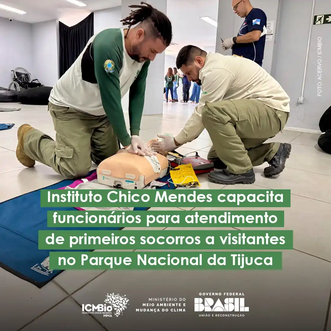Image from Instituto Chico Mendes - ICMBio: *Instituto Chico Mendes capacita funcionários para atendimento de prim...