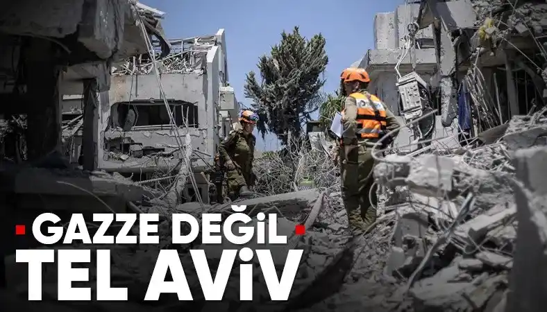 Image from Ensonhaber: İran'ın füzeleri Tel Aviv ve diğer İsrail kentlerine hasar verdi https...