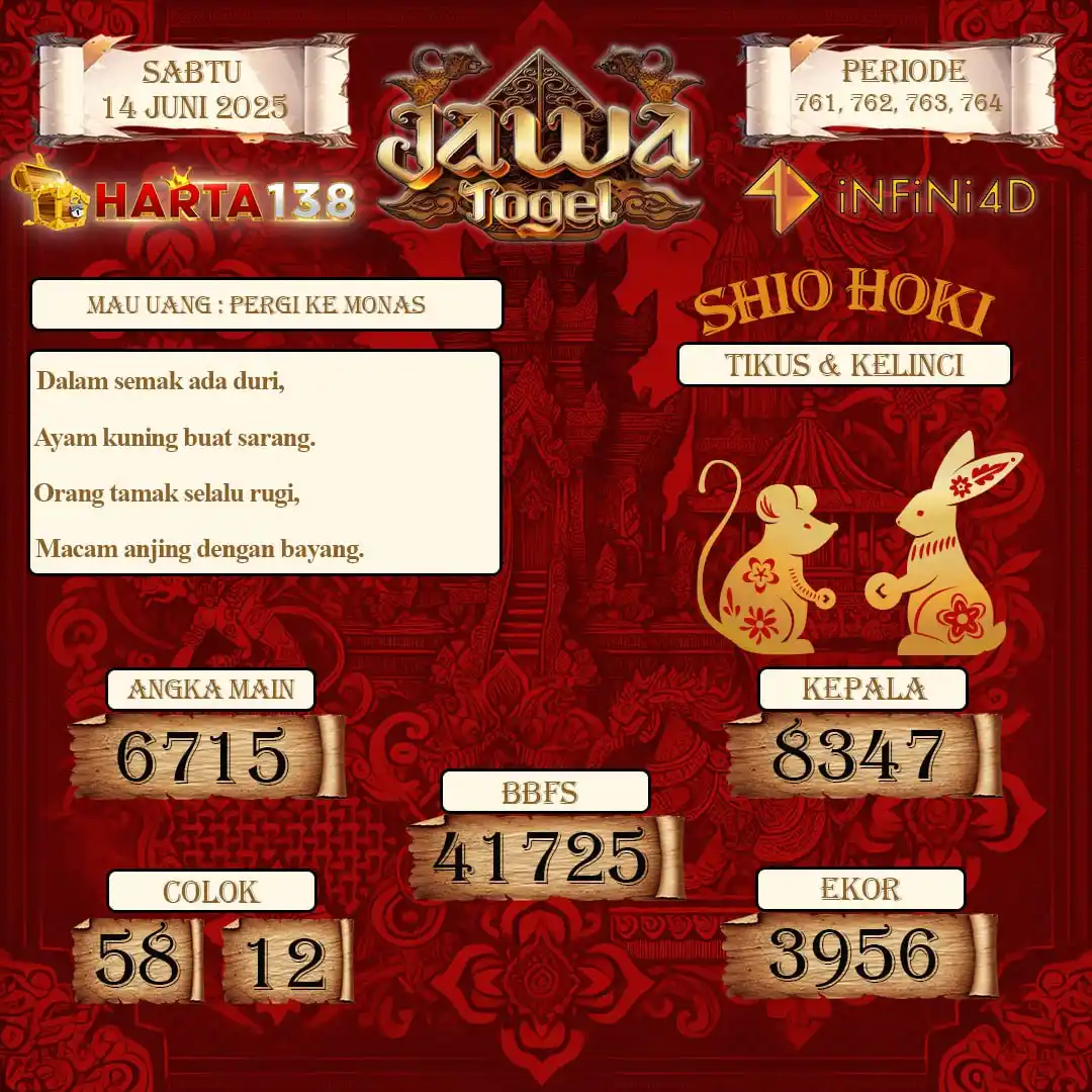 Image from SLOT GACOR HARTA138: JAWA TOGEL Pasaran Terbaru & Terbesar Exclusive Hanya DI INFINI 4D X H...