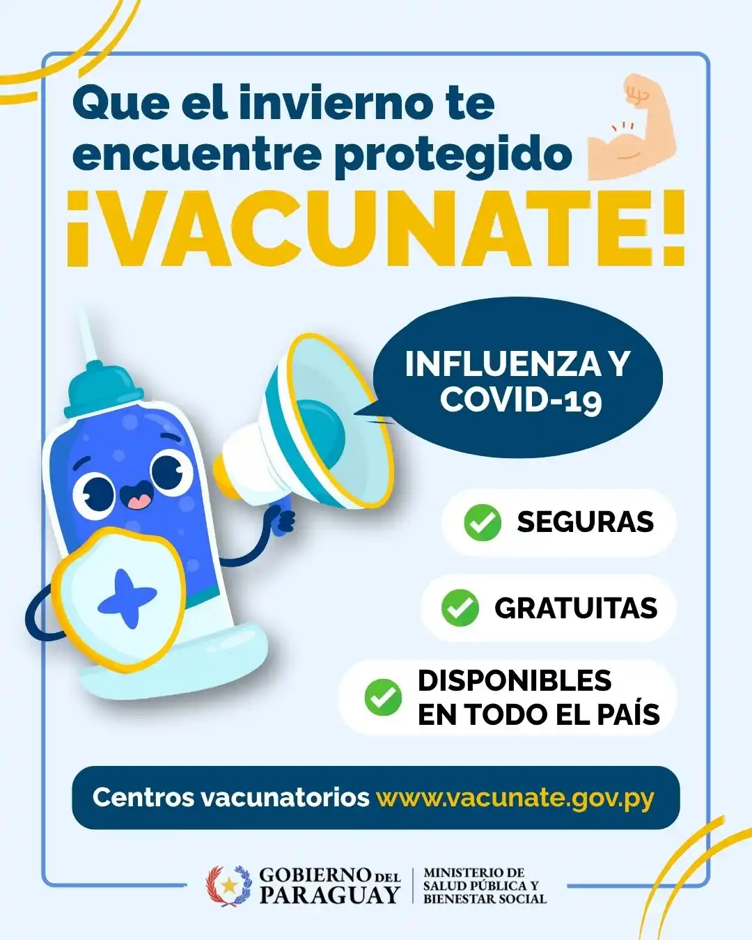 Image from Ministerio de Salud 🇵🇾: 💉 *La vacunación contra <a class="text-blue-500 hover:underline curso...