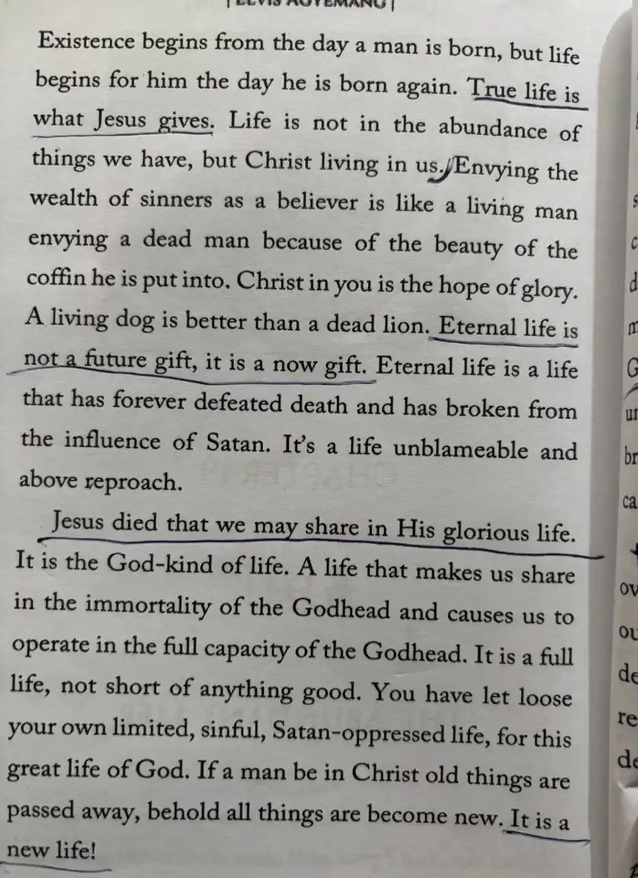Image from Pastor Elvis Agyemang: Life is not in the abundance of things we have, but Christ living in u...