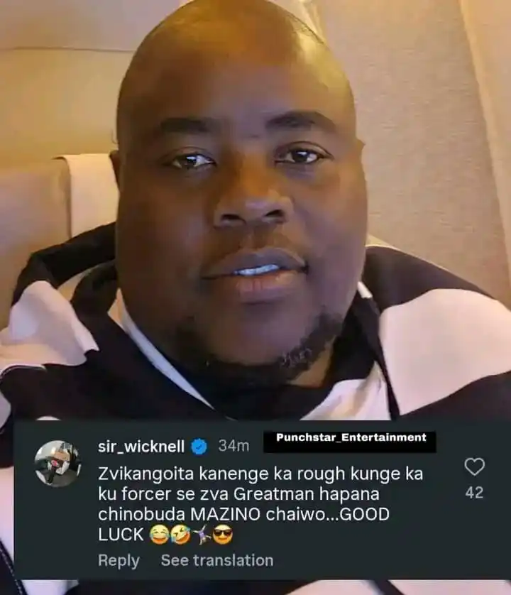 Image from ZimEcho News Channel: Multimillionaire Sir Wicknell responds to musician Greatman.. Hanzi ha...