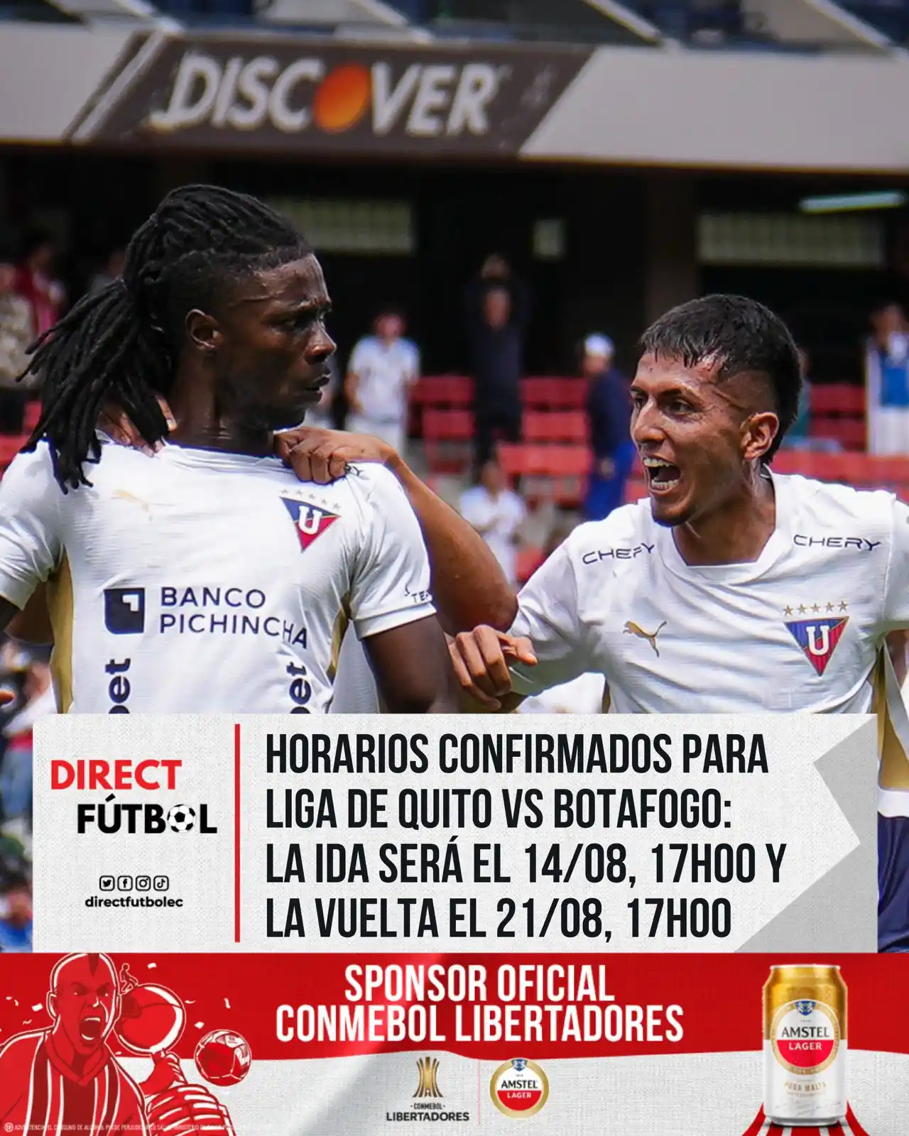 Image from DIRECT FÚTBOL: Octavos de final Libertadores 🏆 LDU⚪️, único representante ecuatoria...