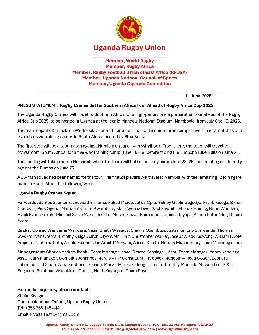 Rugby Agency post