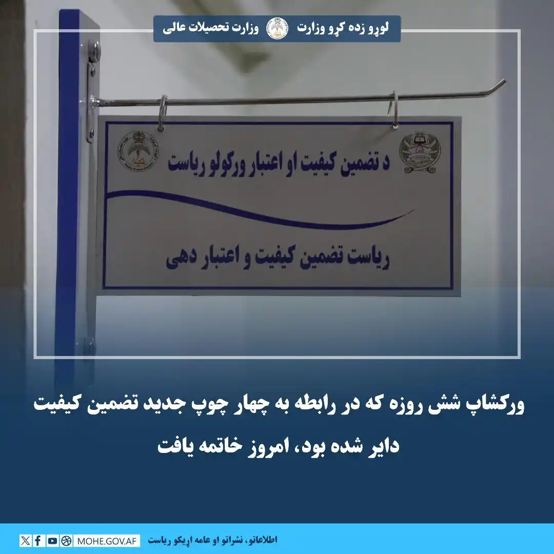 Image from Nimruz University | پوهنتون نیمروز : ورکشاپ شش روزه که در رابطه به چهار چوپ جدید تضمین کیفیت برای شماری از ...