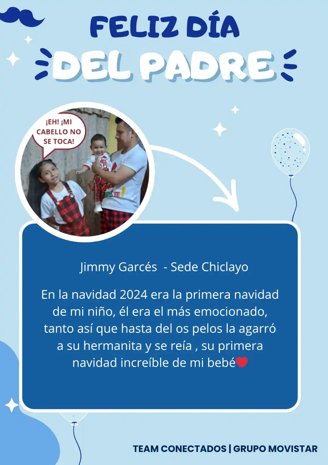 Image from TEAM CONECTADOS! 👥: *PAPÁ CONECTADO*👨🍼💙 ¡Navidad, risas y... tirones de cabello!🎄👨...