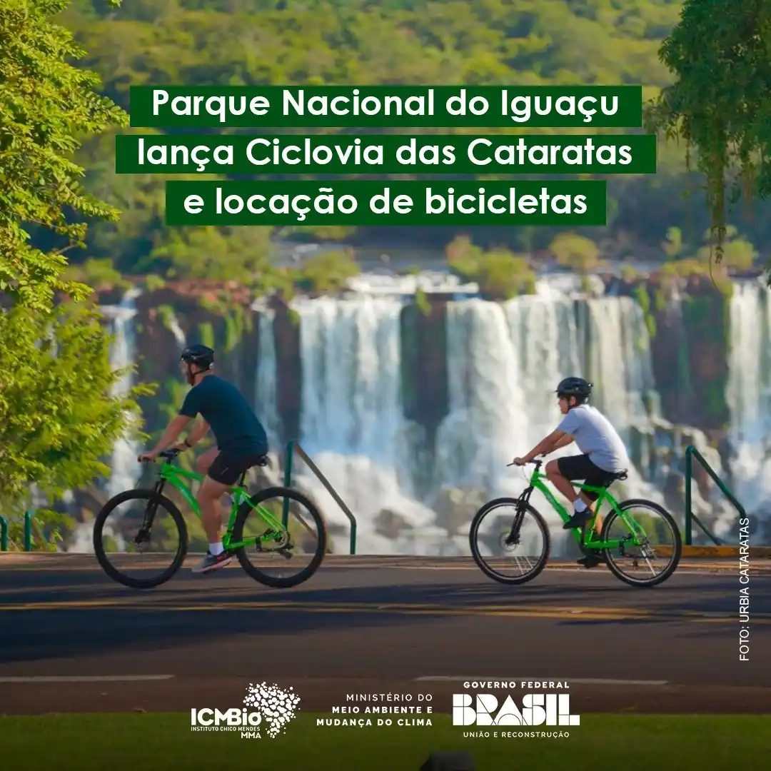 Image from Instituto Chico Mendes - ICMBio: *Parque Nacional do Iguaçu lança Ciclovia das Cataratas e locação de b...