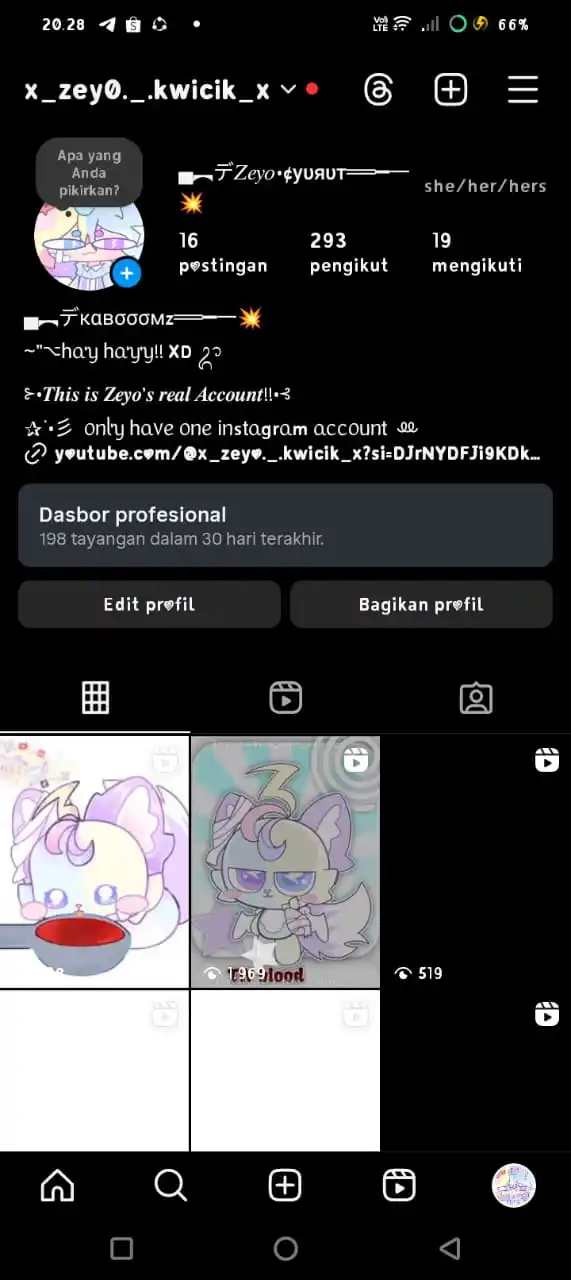 Image from ପ˙,⚡•˙ʐɛɣo̷𝘸૯яzׁׅ֬ ⊰🌈˙⌥⚠︎𝐇𝐢𝐚𝐭𝐮𝐬 👈🏻: Poor me, have less followers than copycat 💔 https://www.instagram.co...