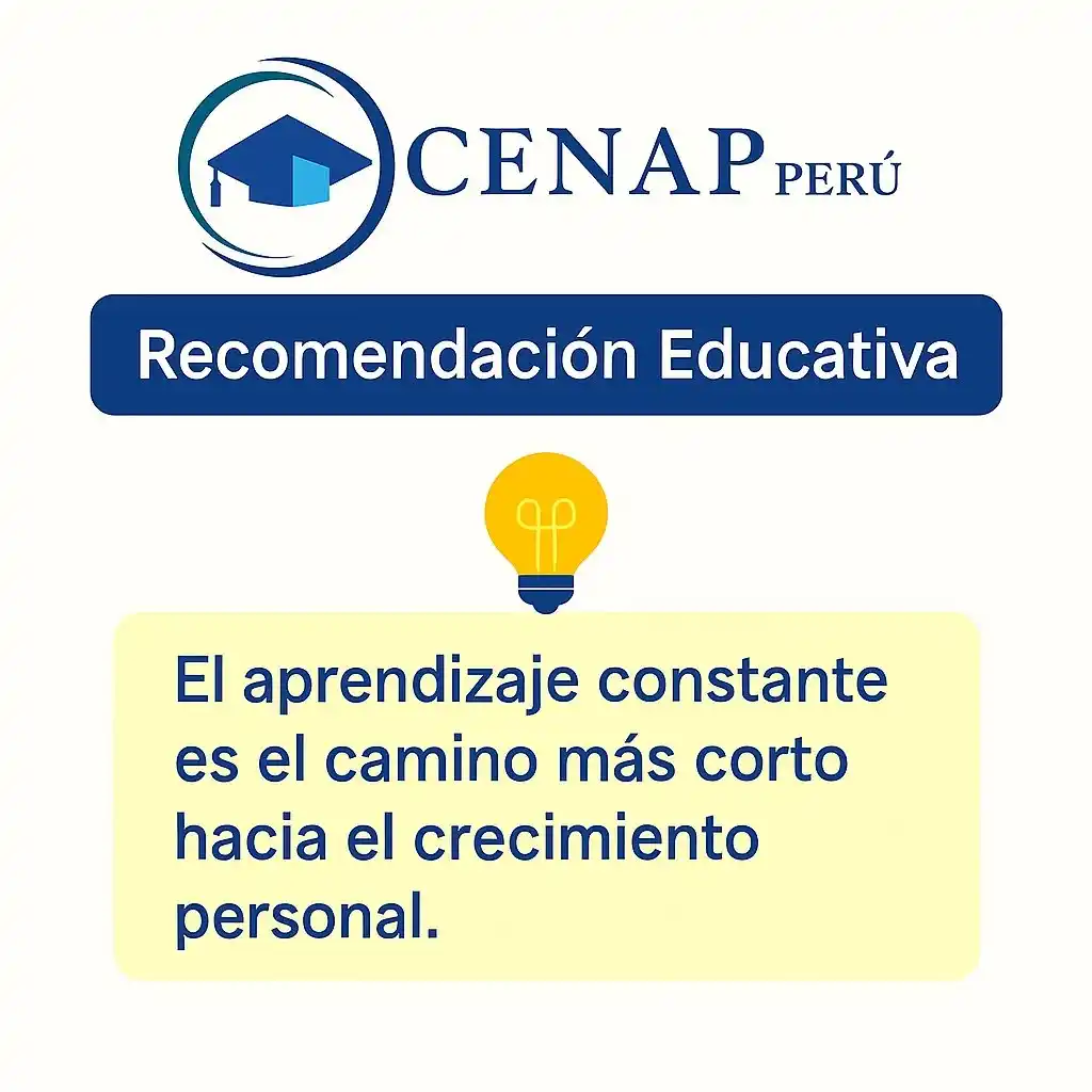 Image from Cenap Perú - Cursos Gratuitos: 📘 Recomendación Educativa CENAP Perú El aprendizaje constante no solo...