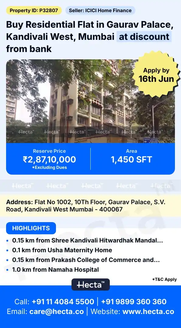 Image from Hecta: *Residential Flat in Gaurav Palace, Kandivali West, Mumbai* Visit thi...