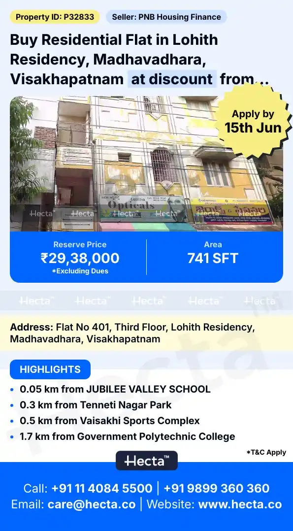 Image from Hecta: *Residential Flat in Lohith Residency, Madhavadhara, Visakhapatnam* V...