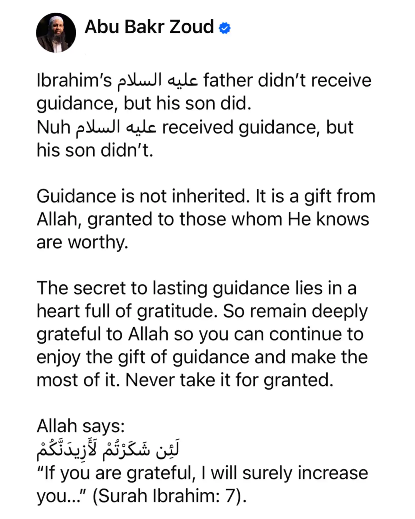Image from Abu Bakr Zoud: Secret To Guidance…...