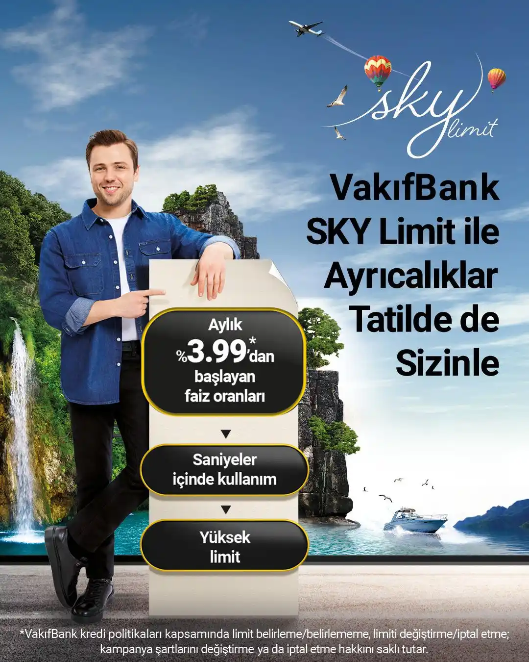 Image from VakıfBank: 📌 *Sky Limit Tatil Kampanyası VakıfBank’ta!* Tatil planlarınızı erte...