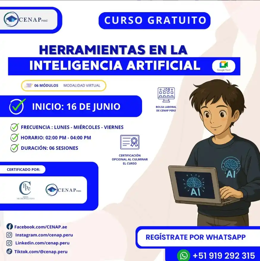 Image from Cenap Perรบ - Cursos Gratuitos: Solo por unos dรญas! ๐๐๐๐ ๐๐๐๐๐๐๐๐ ๐๐๐ ๐๐๐๐๐ ๐๐๐...