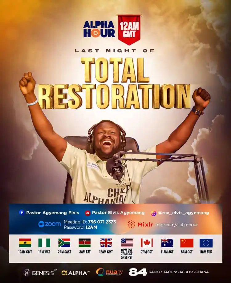 Image from Pastor Elvis Agyemang: THE RESTORATION HAS BEGUN. Every blessing that slipped away, every opp...