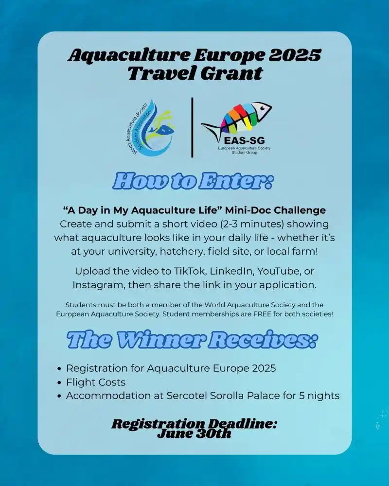 Image from AquaHoy: Acuicultura - Aquaculture : The World Aquaculture Society Students Association and European Aquacu...
