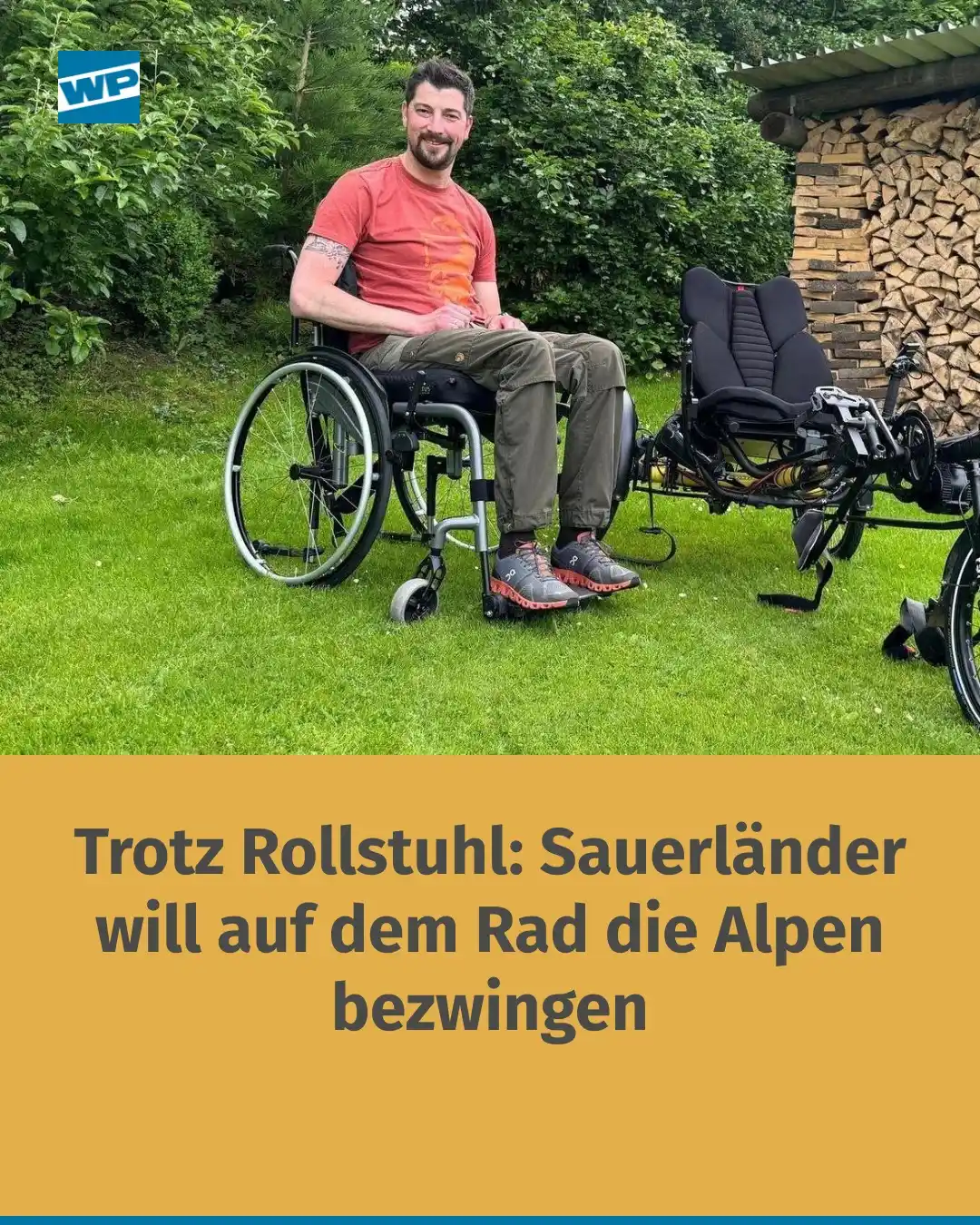 Image from WP Brilon/Winterberg - Westfalenpost: Trotz Rollstuhl und neuer Hüfte lebt Florian Flügge für den Sport. Von...