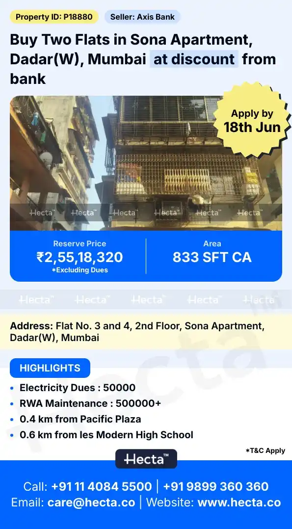 Image from Hecta: *Two Flats in Sona Apartment, Dadar(W), Mumbai* Visit this property u...