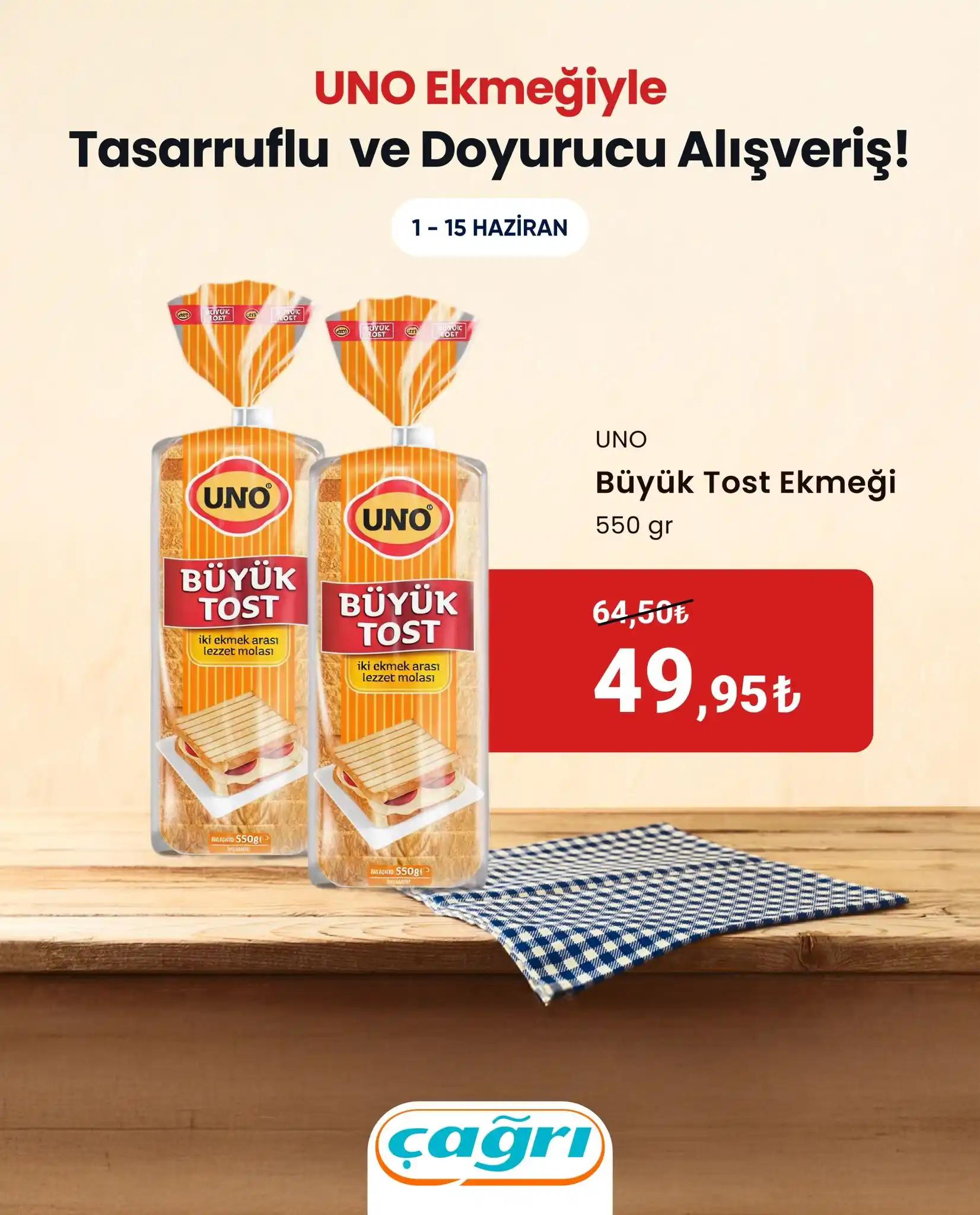 Image from Çağrı Market: *Uno Ekmeğiyle Tasarruflu ve Doyurucu Alışveriş!*🍞 *Bu Fırsat Kaçmaz...