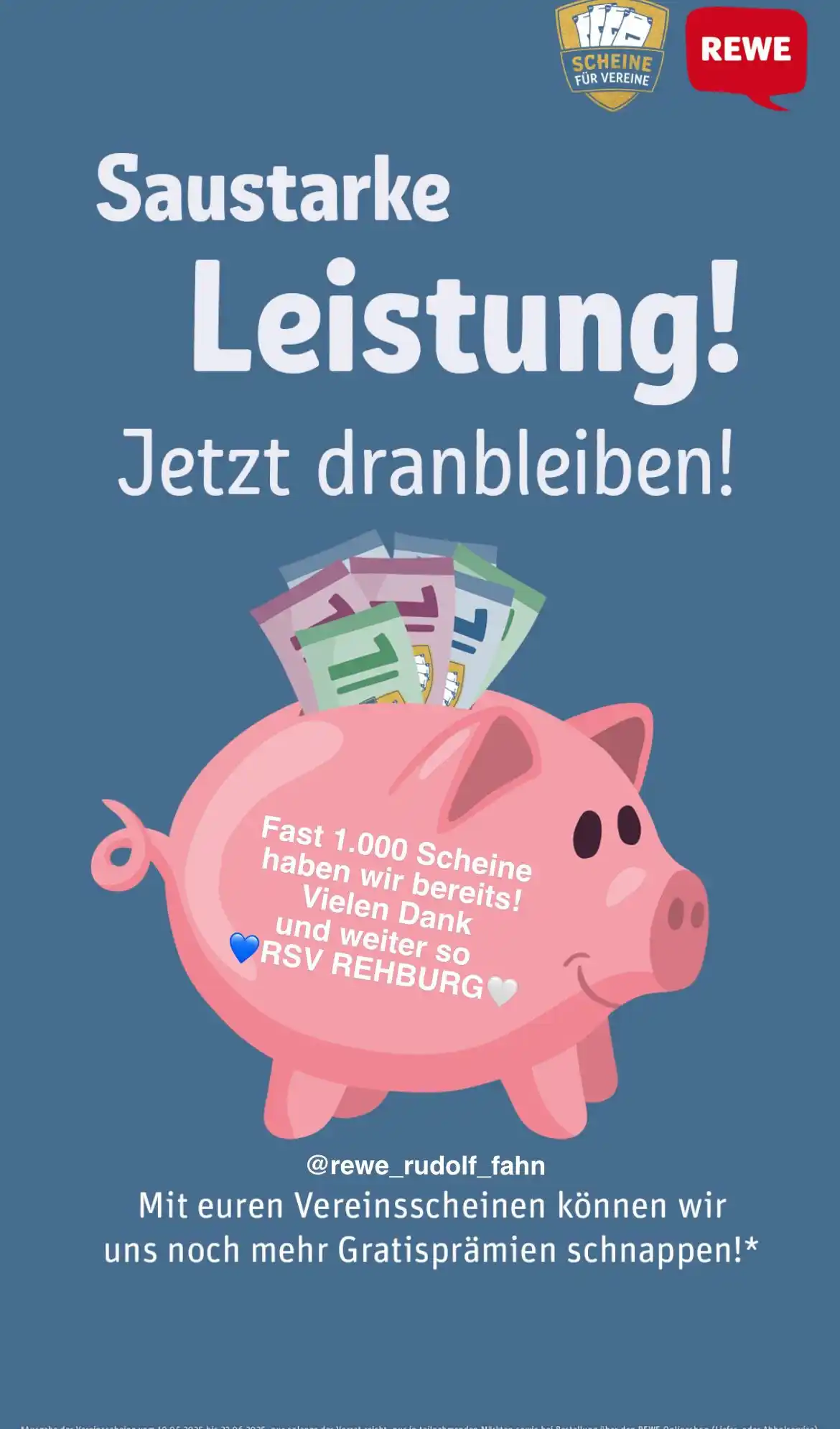 Image from RSV Rehburg: Vielen Dank für eure Unterstützung! Jetzt dranbleiben 👍...