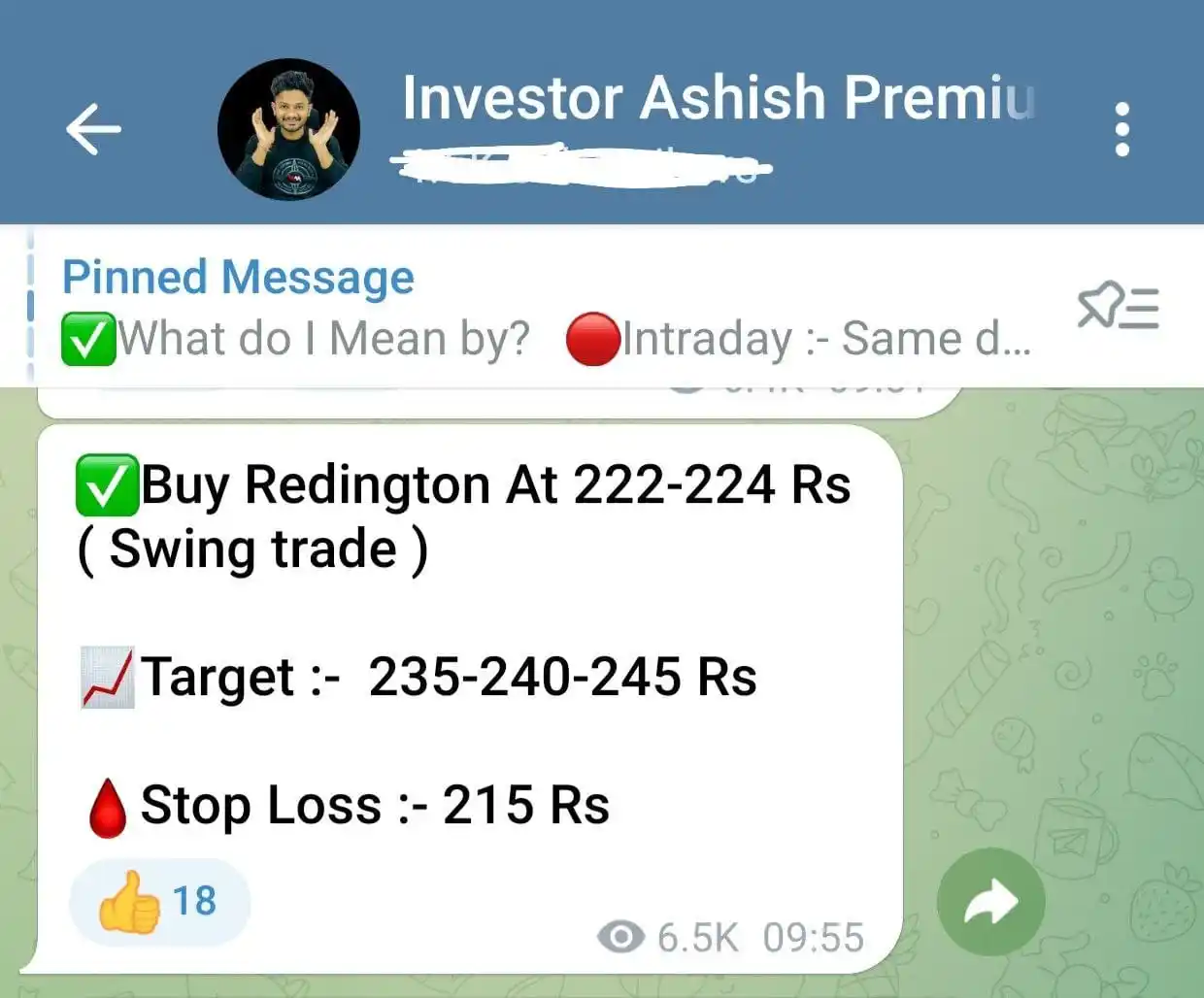 Image from INVESTOR ASHISH: ✅ *Watch Redington 40% Up From our Buying Price* 🥳🥳 😇 *Market Is R...