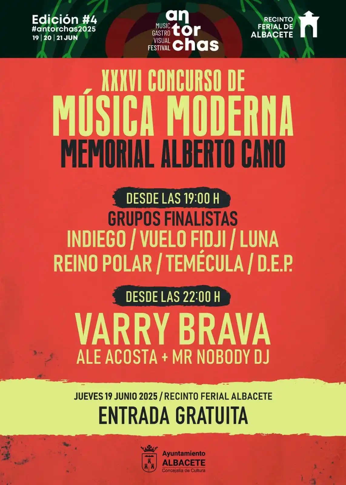 Image from Ayuntamiento de Albacete: 🎶 XXXVI Concurso de Música Moderna Memorial ‘Alberto Cano’ 🗓️ 19 de ...