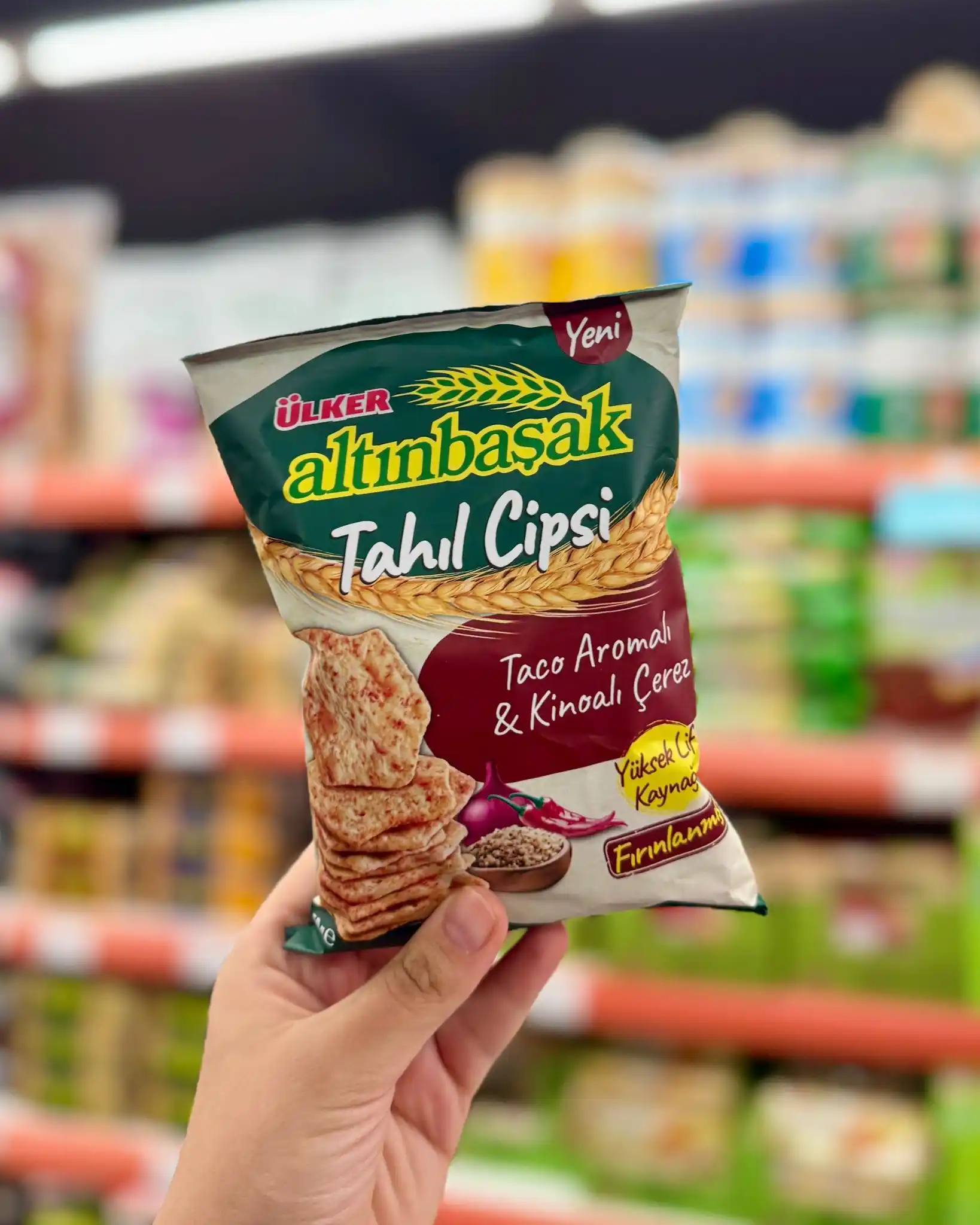 Image from Çağrı Market: *Yeni Ürün Çağrısı!*🔔 🌾*Altınbaşak Tahıl Cipsi Taco Aromalı Kinoalı...