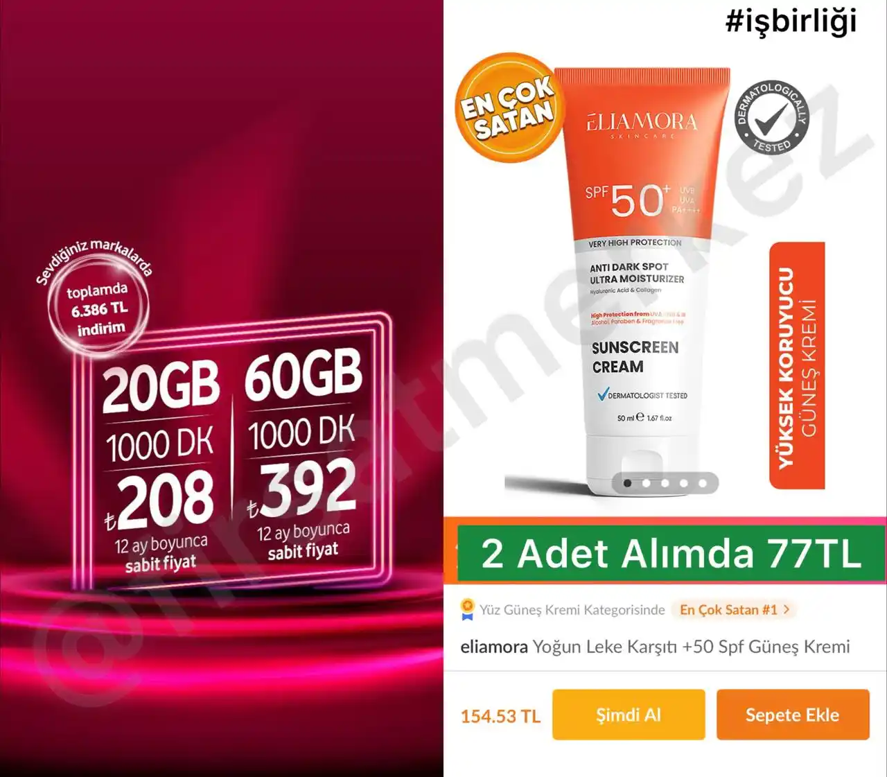 Image from İndirim Fırsat Merkezi: 🔥60GB 1000DK SMS 392TL 🚨Vodafone Kırmızı Tarifeler Aktif Sınırlı Sü...
