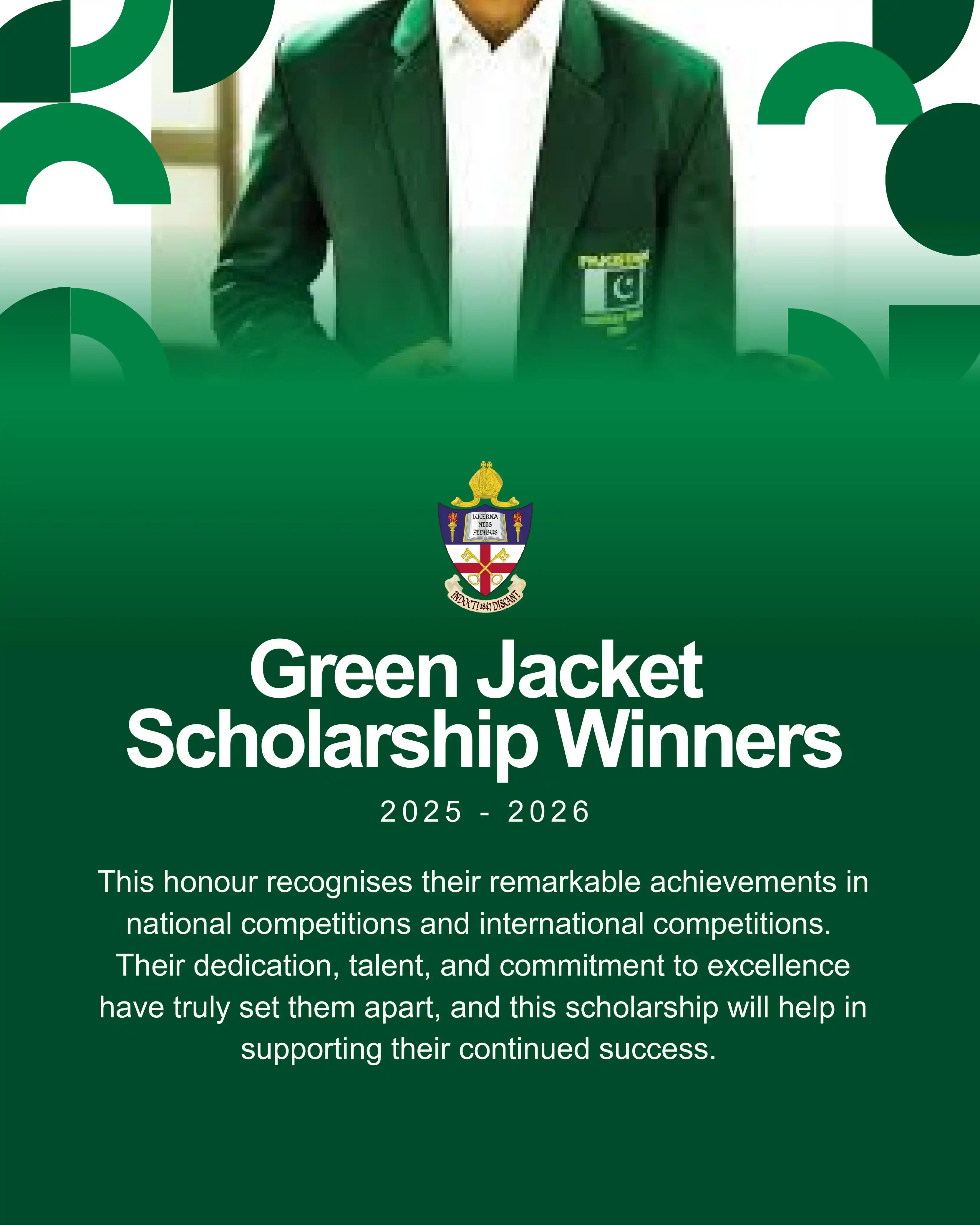 Image from Karachi Grammar School: A huge congratulations to the recipients of the Green Jacket Scholarsh...