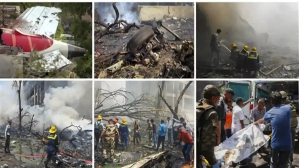 Image from Dainik Jagran: *Ahmedabad Plane Crash: अहमदाबाद विमान हादसे में सभी 241 लोगों की मौत,...
