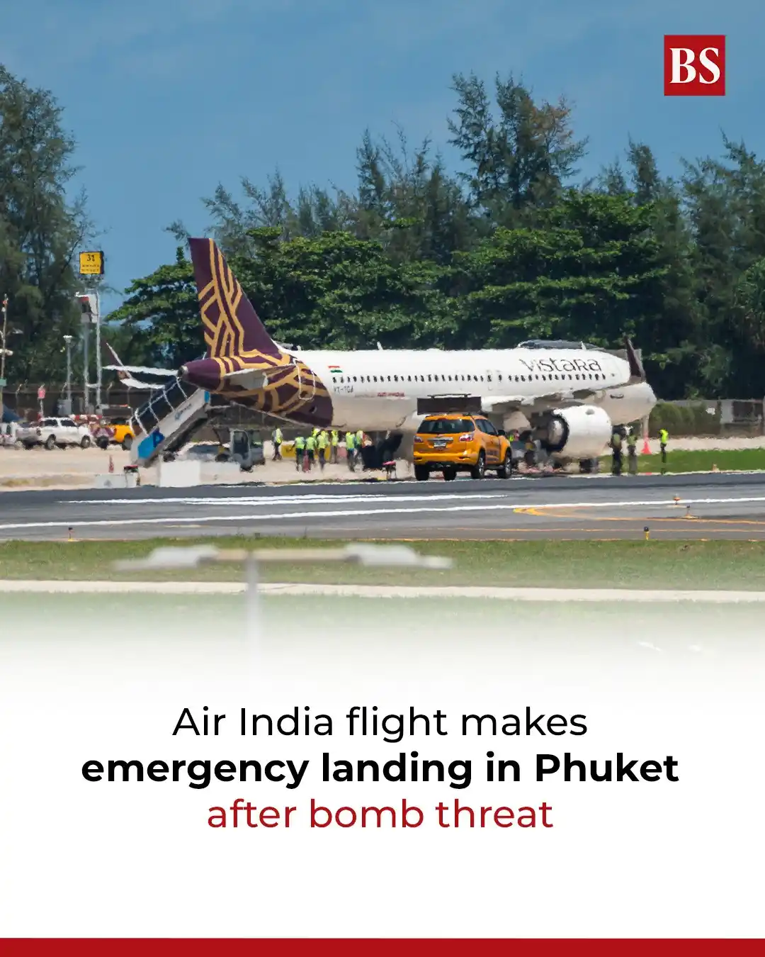 Image from Business Standard: An Air India flight turned back to Phuket International Airport on Fri...