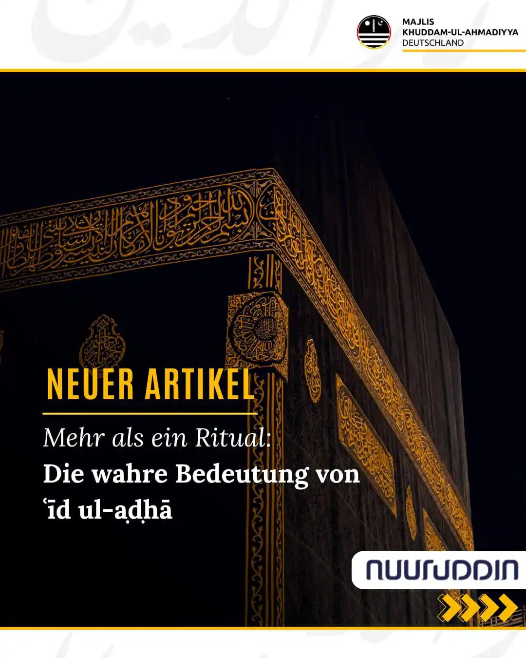 Image from Khuddam News: 🕋 An ʿīdu l-aḍḥā geht es um mehr als Fleisch und Blut. 💭 Ein Impuls...