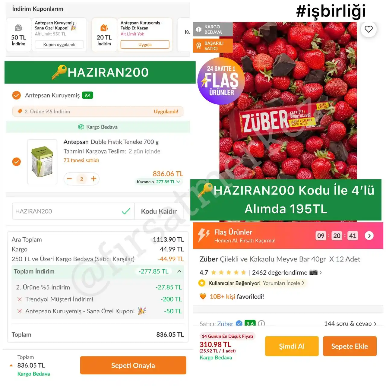 Image from İndirim Fırsat Merkezi: 🔥Antepsan Duble Fıstık Teneke 700Gr 🔻556TL - 2’li Alımda 50TL Kupon...