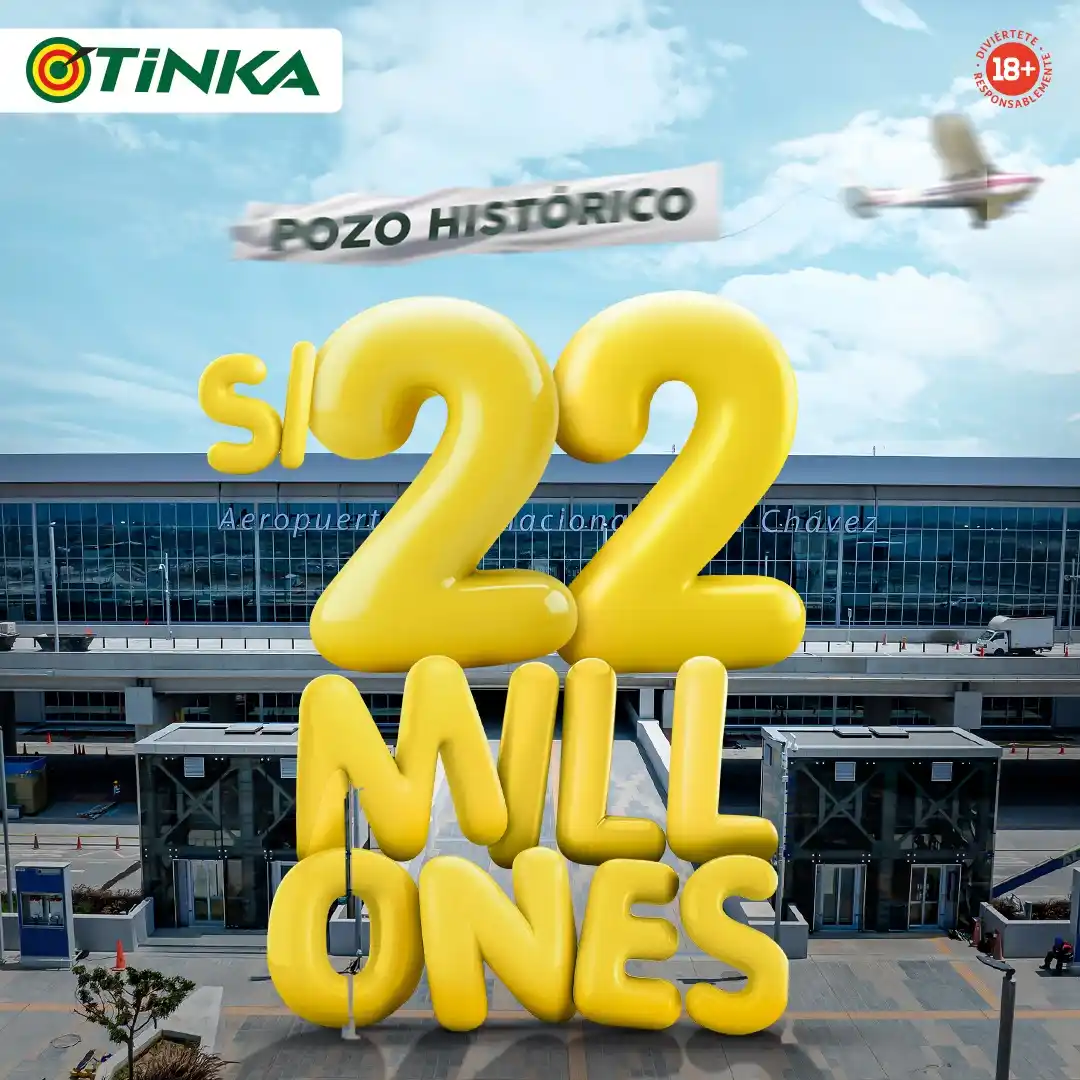 Image from La Tinka: ✈️ ¡Arribó el pozo millonario histórico! 💸 Más de S/22 MILLONES puede...
