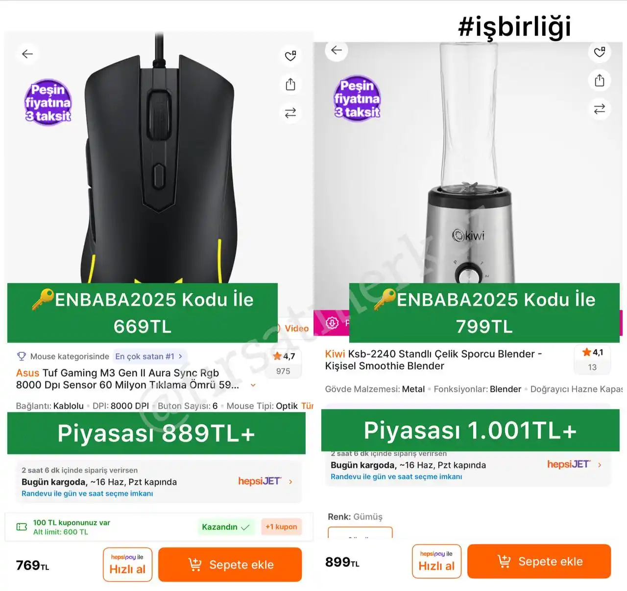 Image from İndirim Fırsat Merkezi: 🔥Asus Tuf Gaming Aura Sync Gaming Mouse ✅ENBABA2025 Kodu İle 669TL’...