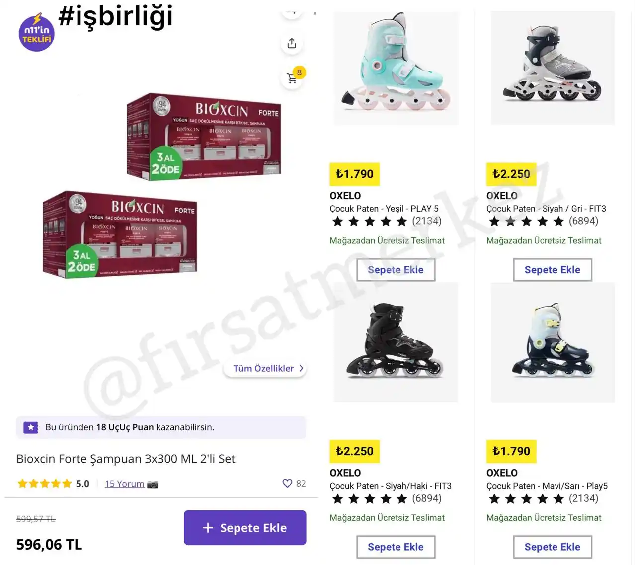 Image from İndirim Fırsat Merkezi: 🔥Bioxcin Forte Şampuan 3x300Ml 2’li Set ✅596TL’ye Düşüyor - Kargo Üc...
