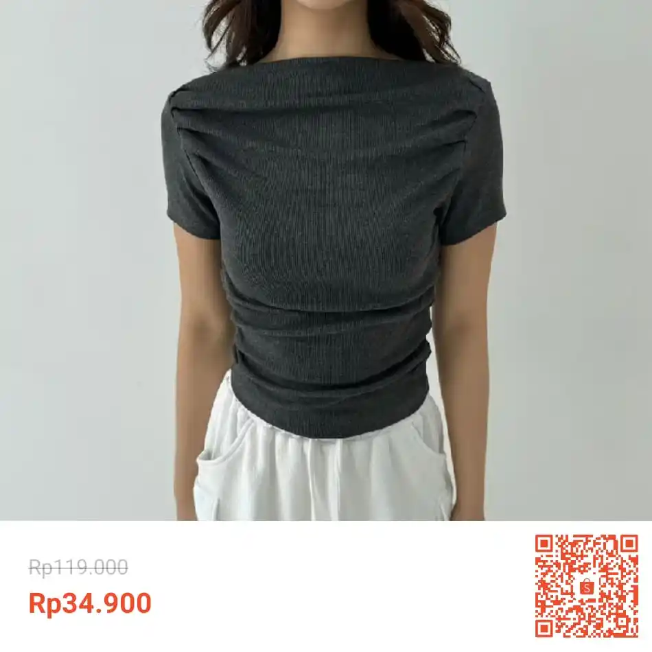 Image from INFO PROMO RACUN SHOPEE DISKON TIKTOK TOKOPEDIA GOJEK GRAB BELAJAR DAGET STICKER GIVEAWAY: Black Charcoal Temukan SEPTEMBER TOP | Atasan Knit Wanita Korean Top ...