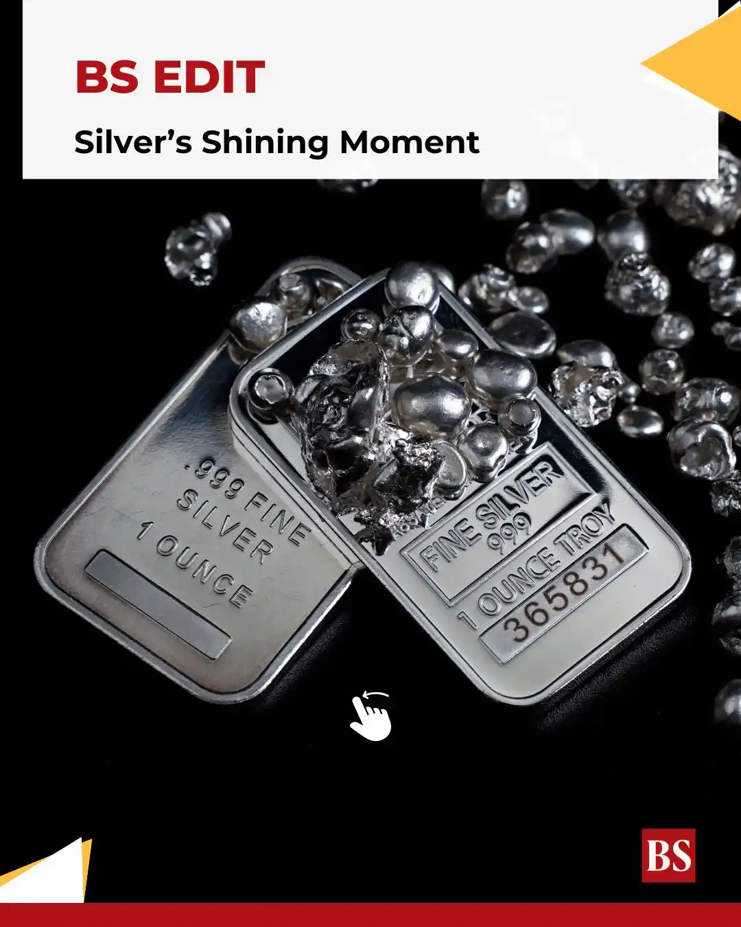 Image from Business Standard: *BS Edit* | Silver's appeal is surging—not just as a hedge like gold, ...