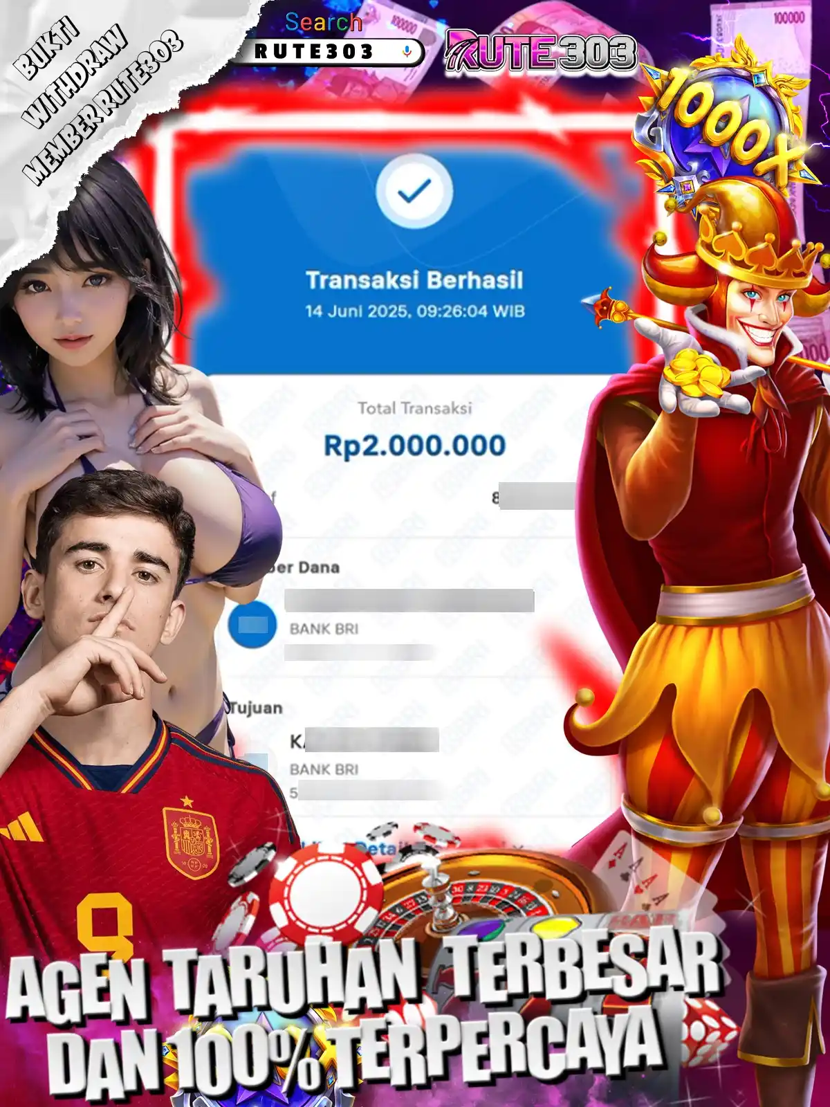 Image from Info Situs Slot Gacor Terpercaya x RUTE303 ⚡: Bukti WD member Rute303 🤑🤑 Link daftar : https://rutebeer.vip/vipsl...