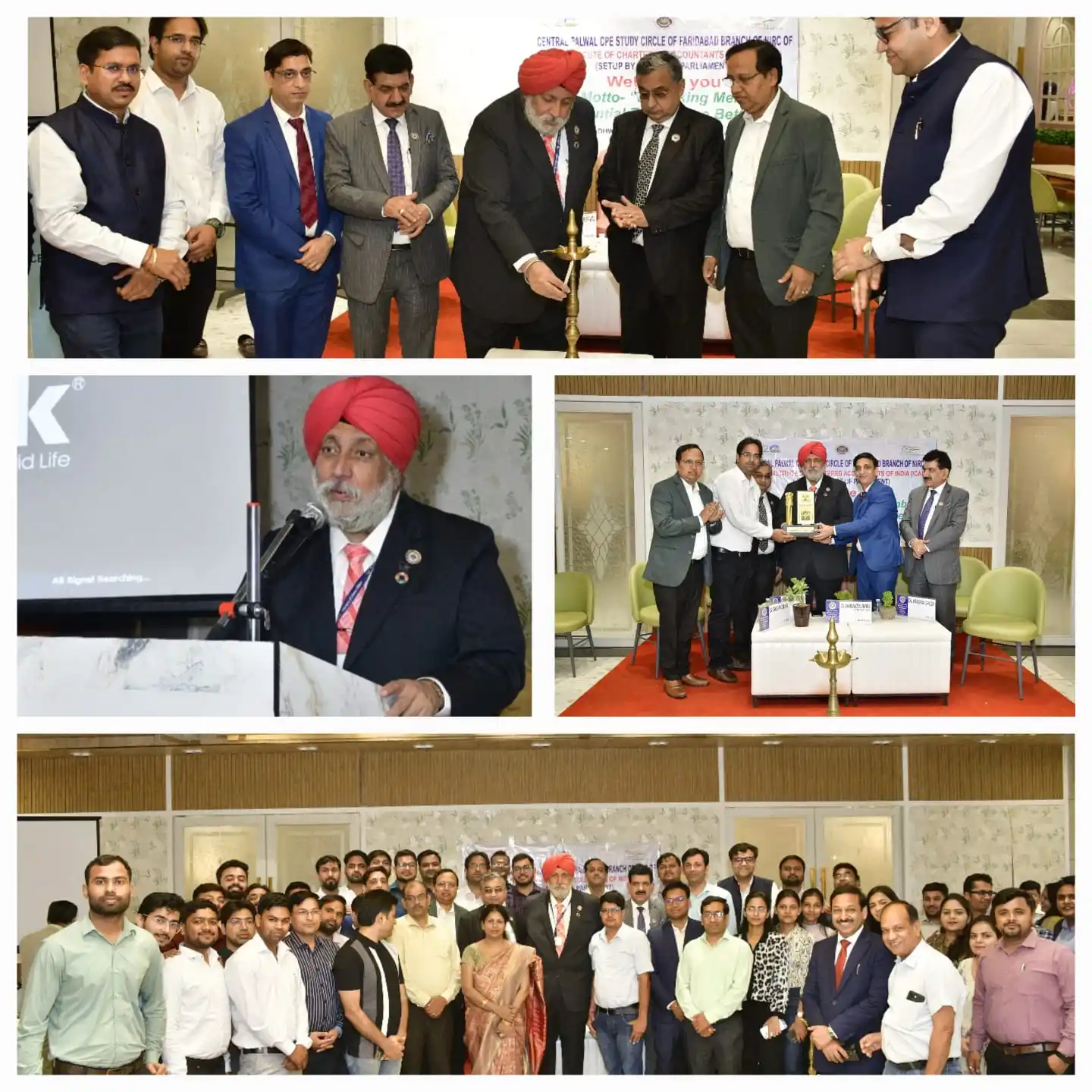 Image from ICAI-The Institute Of Chartered Accountants Of India: CA. Charanjot Singh Nanda, President ICAI alongwith CCMs and study cir...