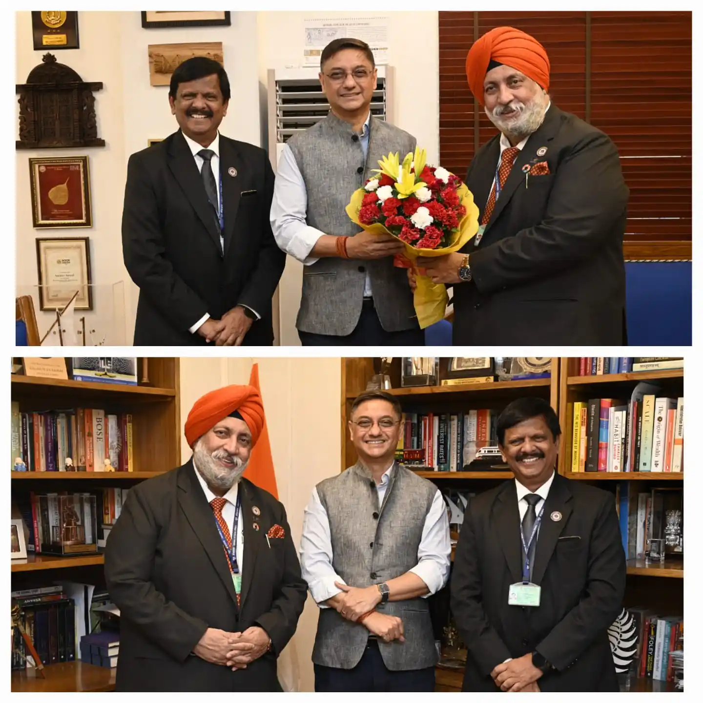 Image from ICAI-The Institute Of Chartered Accountants Of India: CA. Charanjot Singh Nanda, President-ICAI & CA. Prasanna Kumar D, VP-I...
