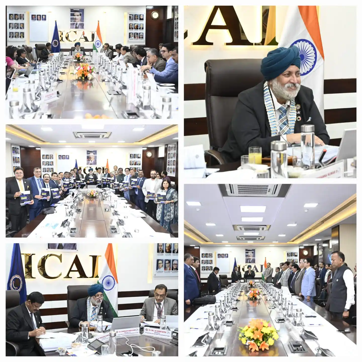 Image from ICAI-The Institute Of Chartered Accountants Of India: CA. Charanjot Singh Nanda, President, ICAI, with CA. Prasanna Kumar D,...