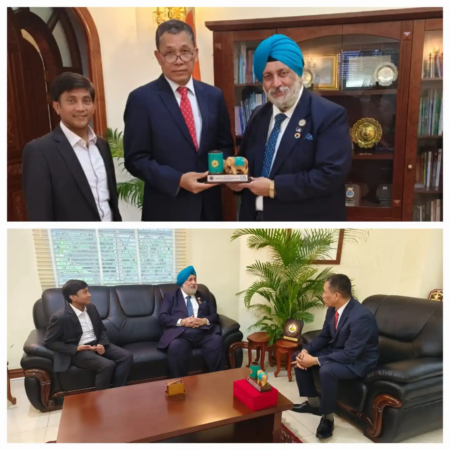 Image from ICAI-The Institute Of Chartered Accountants Of India: CA. Charanjot Singh Nanda, President-ICAI with ICAI Chapter Official m...