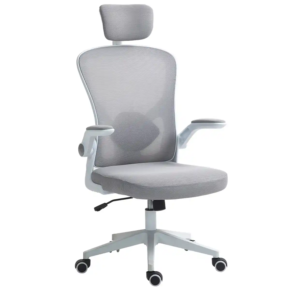Image from Ofertas Terabyte!: 💺 Cadeira de Escritório Dr. Office Work Cinza Mesh respirável, estrut...