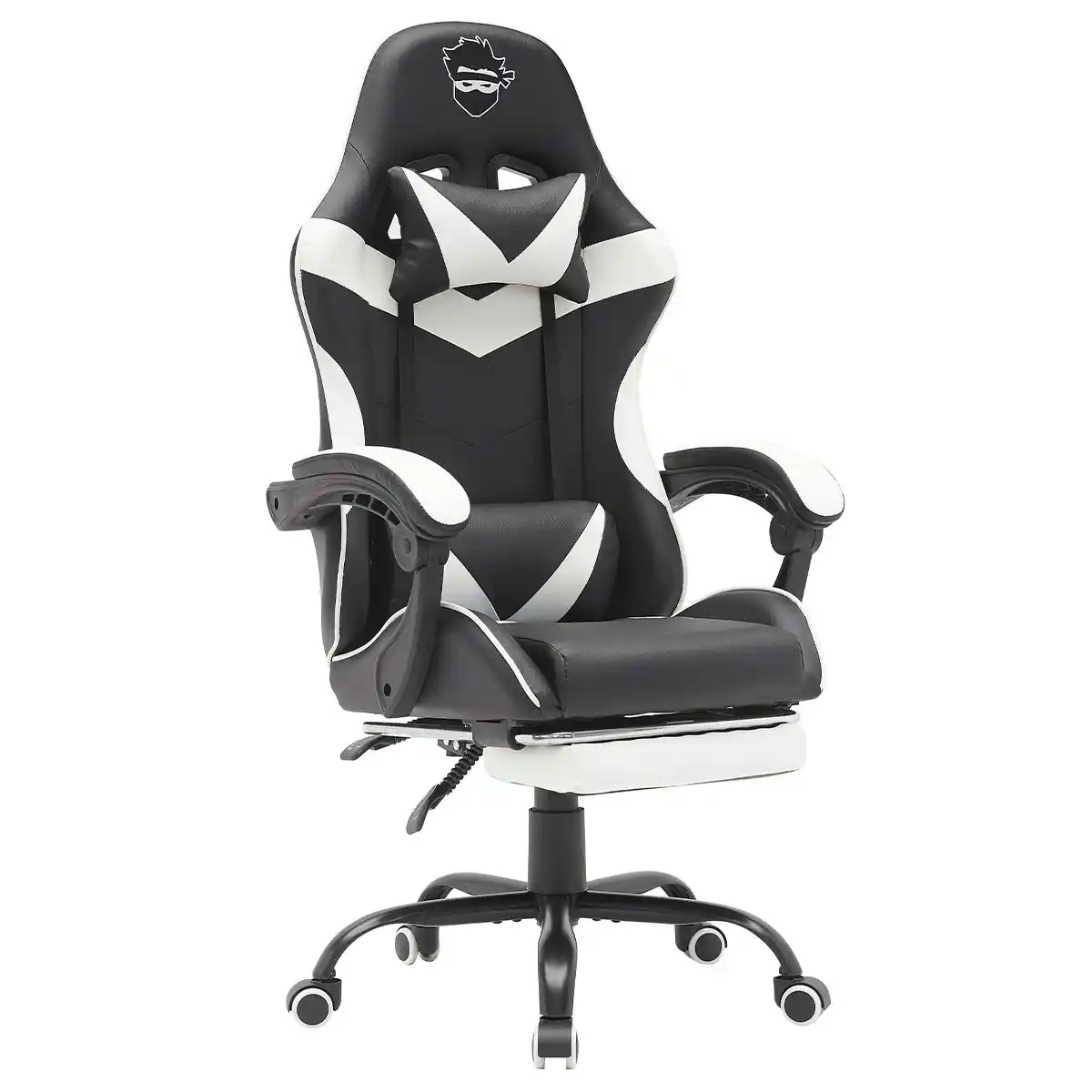 Image from Ofertas Terabyte!: ✨ Cadeira Gamer Ninja Minato Reclinável Preta e Branca ✨ Design elegan...